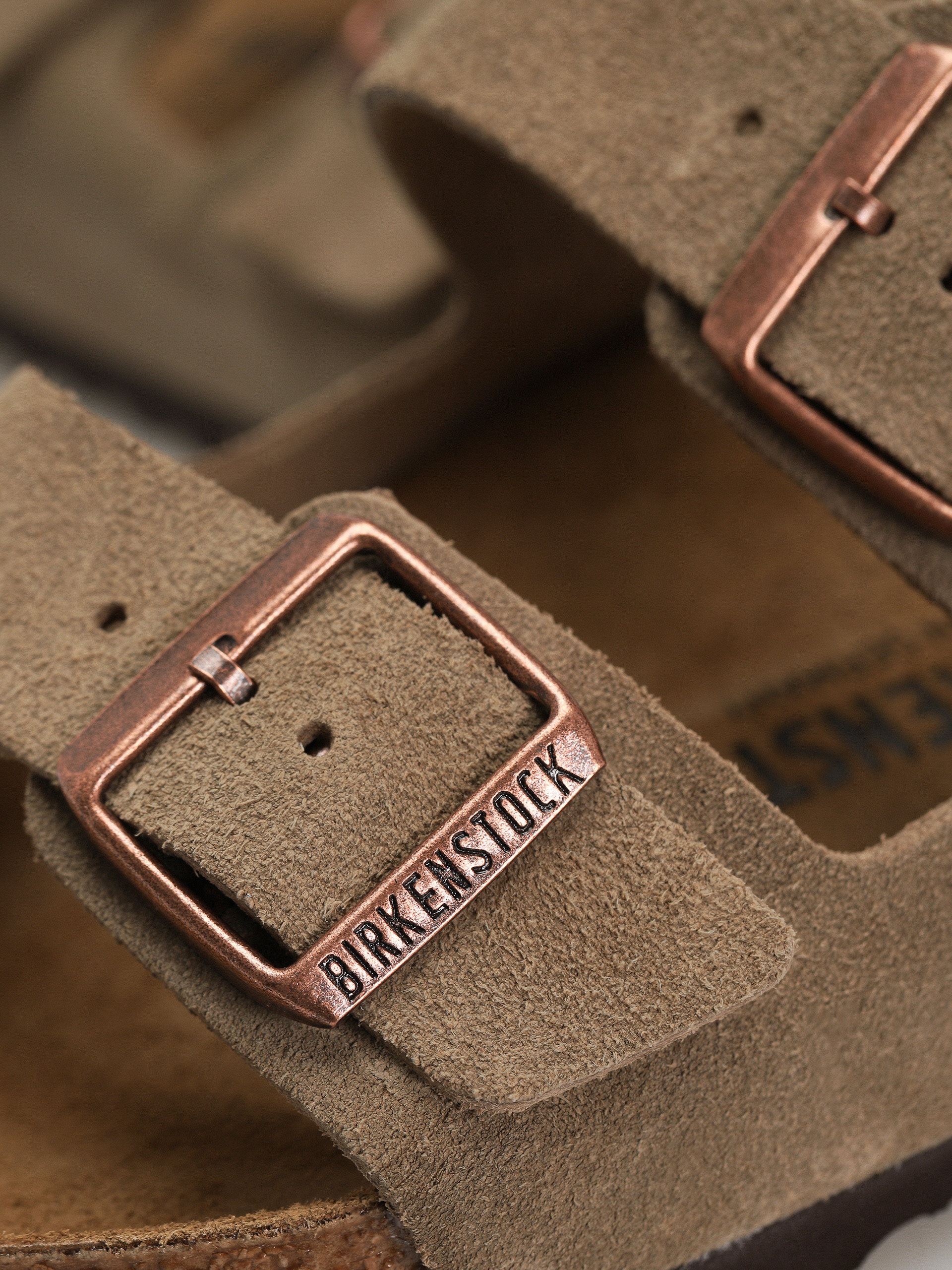 Шльопанці Birkenstock Arizona Suede Leather Regular (taupe)