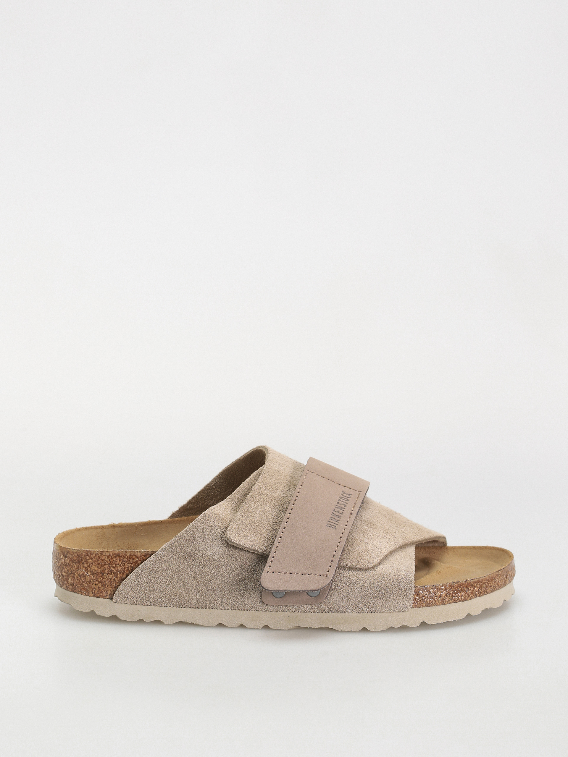 Шльопанці Birkenstock Kyoto Nubuck Suede Leather Narrow Wmn (taupe)