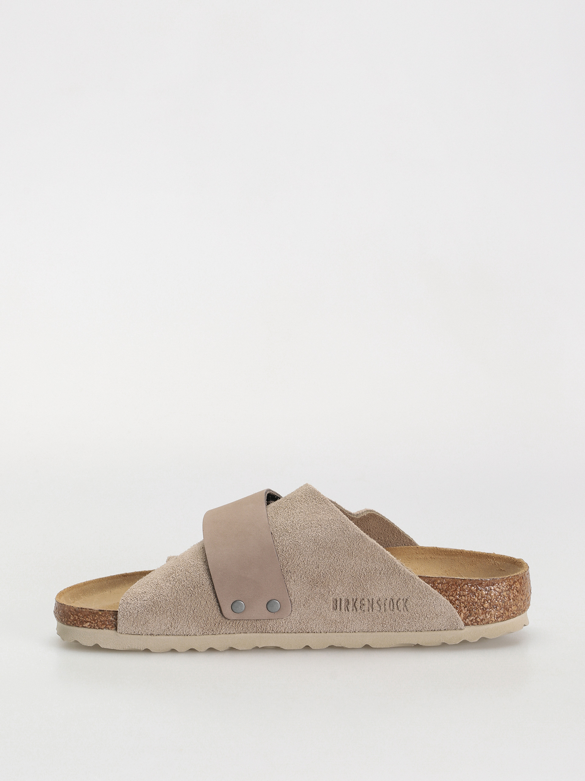 Шльопанці Birkenstock Kyoto Nubuck Suede Leather Narrow Wmn (taupe)