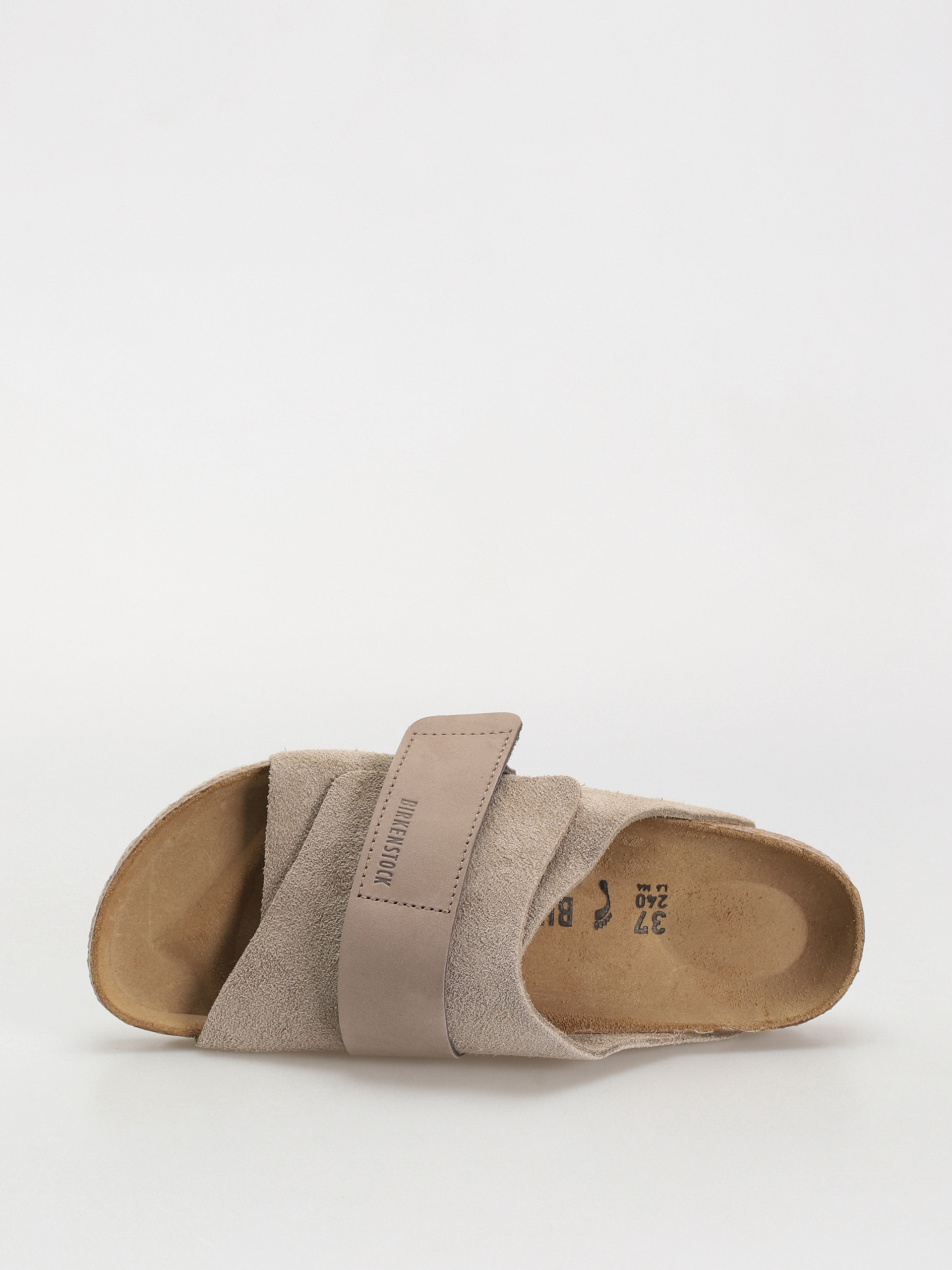 Шльопанці Birkenstock Kyoto Nubuck Suede Leather Narrow Wmn (taupe)