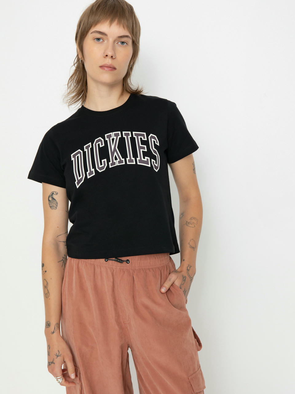 Футболка Dickies Aitkin Wmn (blk/plum perfct)