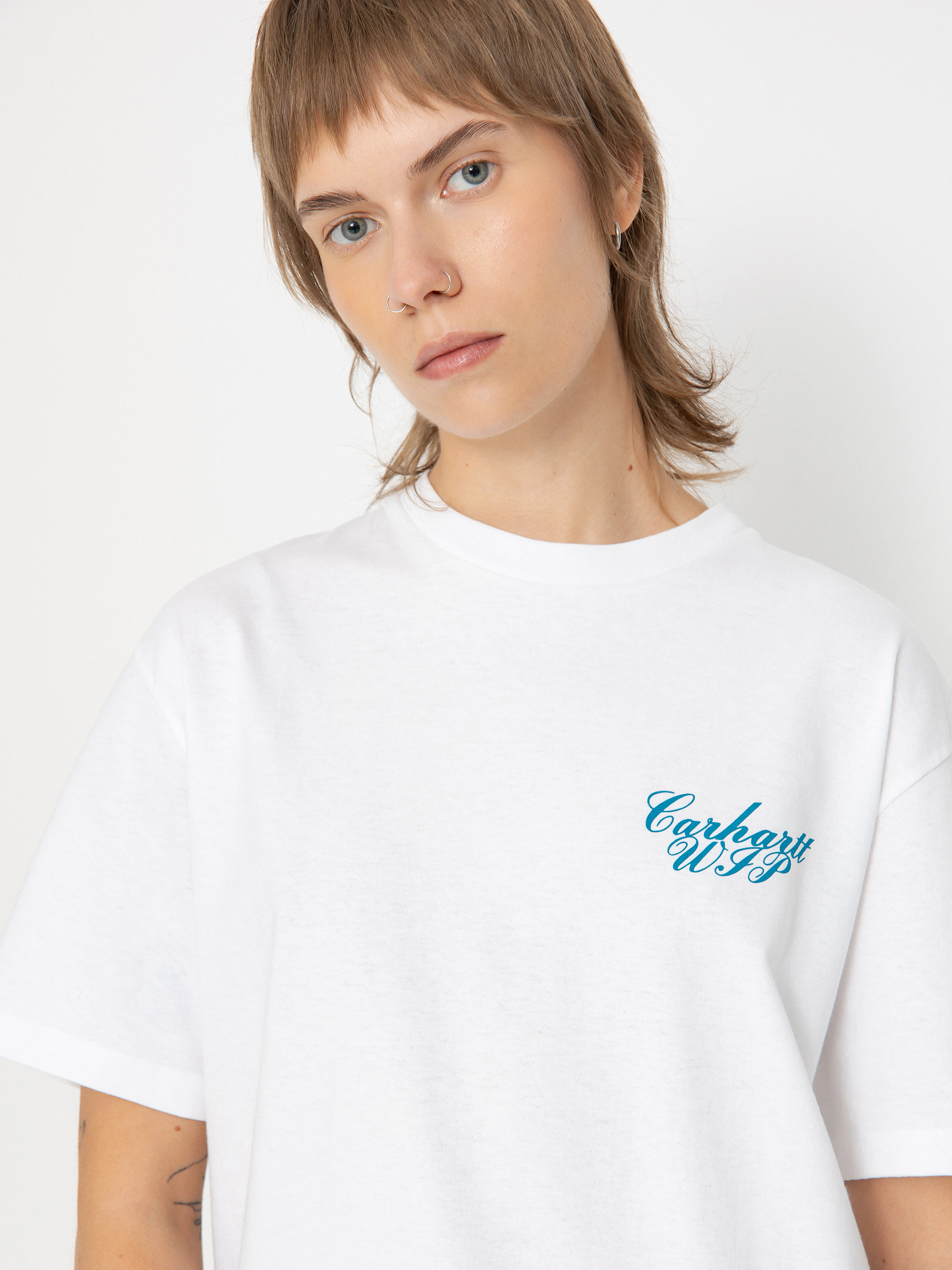 Футболка Carhartt WIP Exchange Wmn (white/blue)