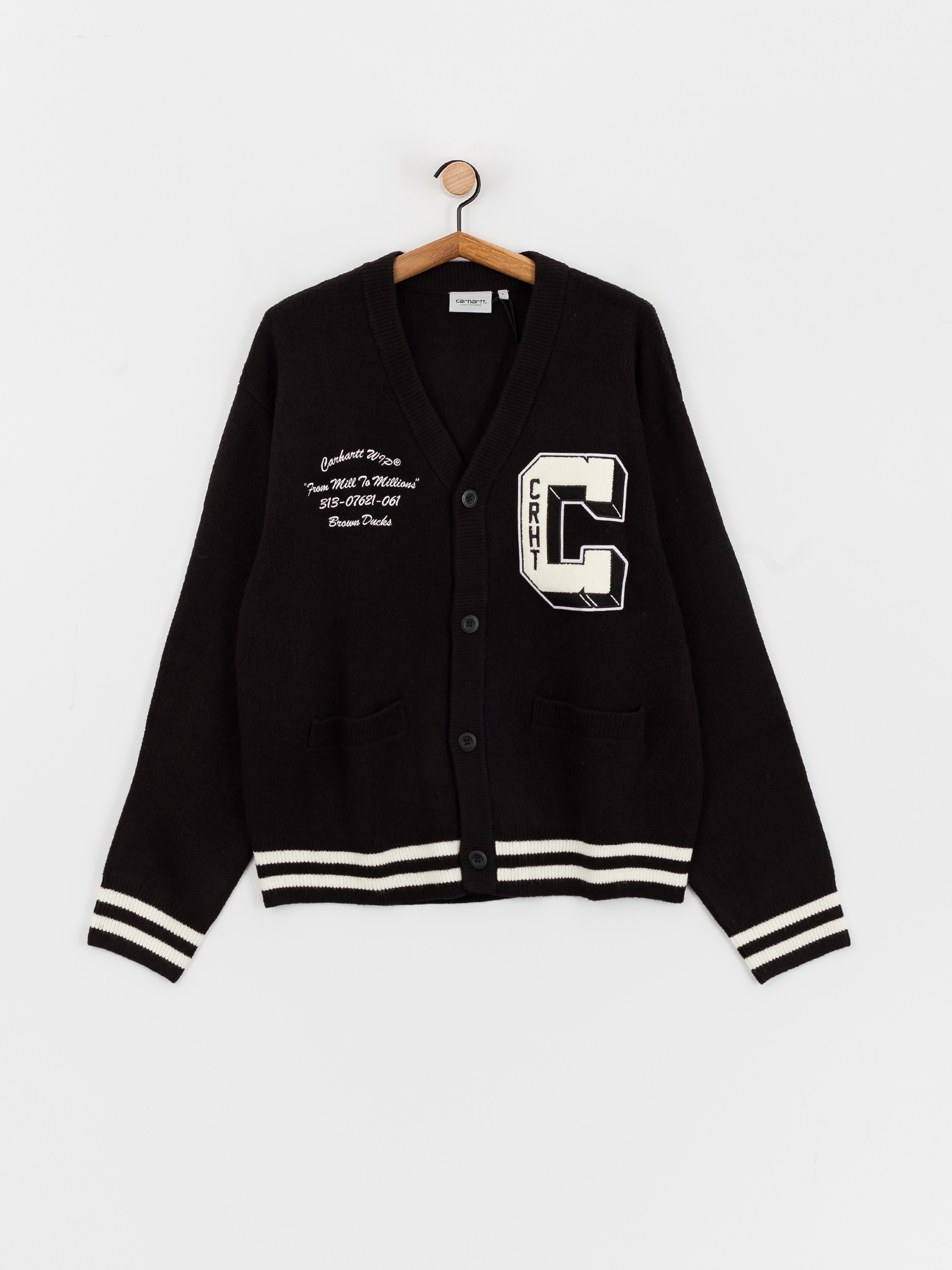 Светр Carhartt WIP Brown Ducks Cardigan (black/wax)