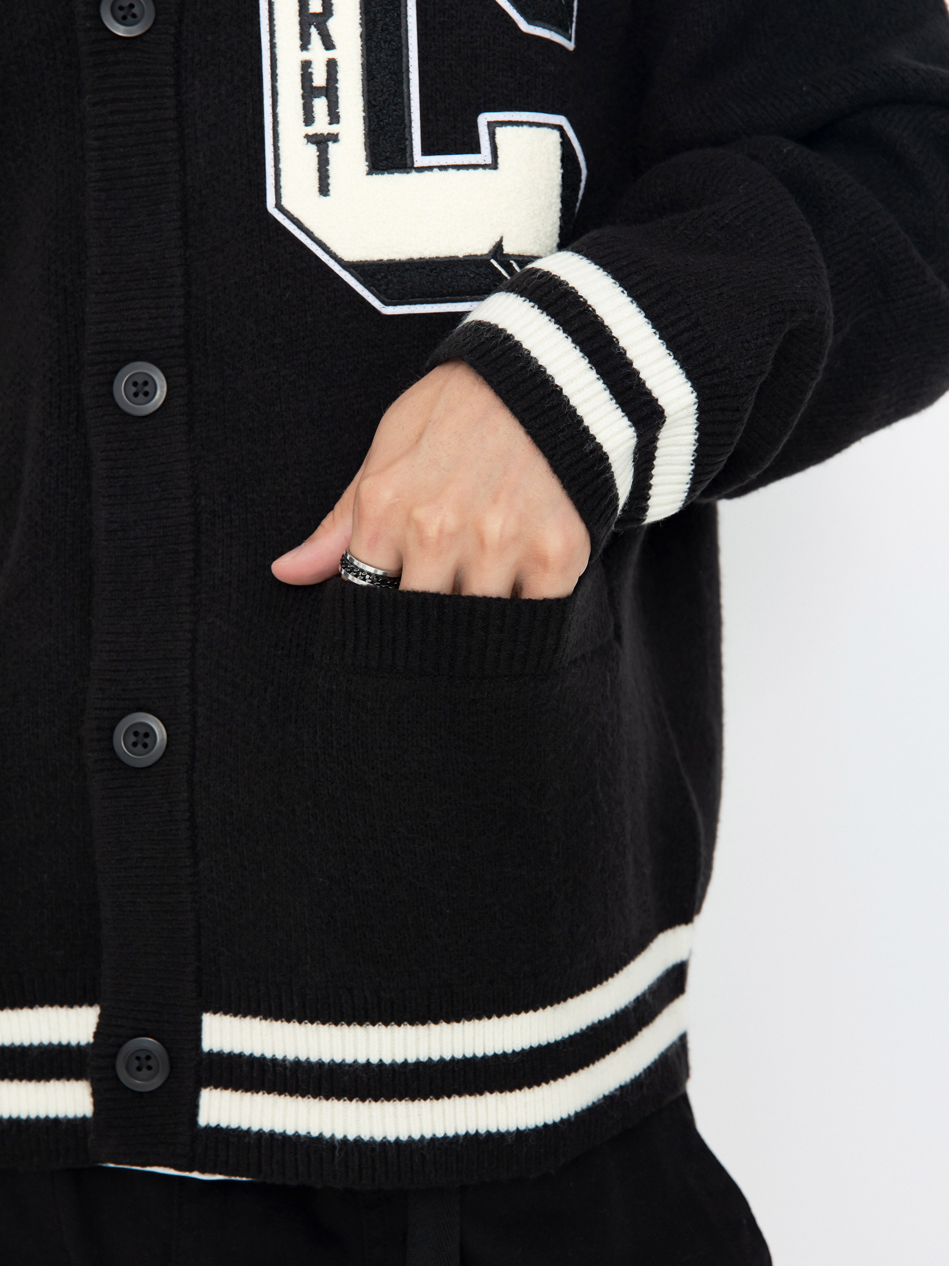 Светр Carhartt WIP Brown Ducks Cardigan (black/wax)