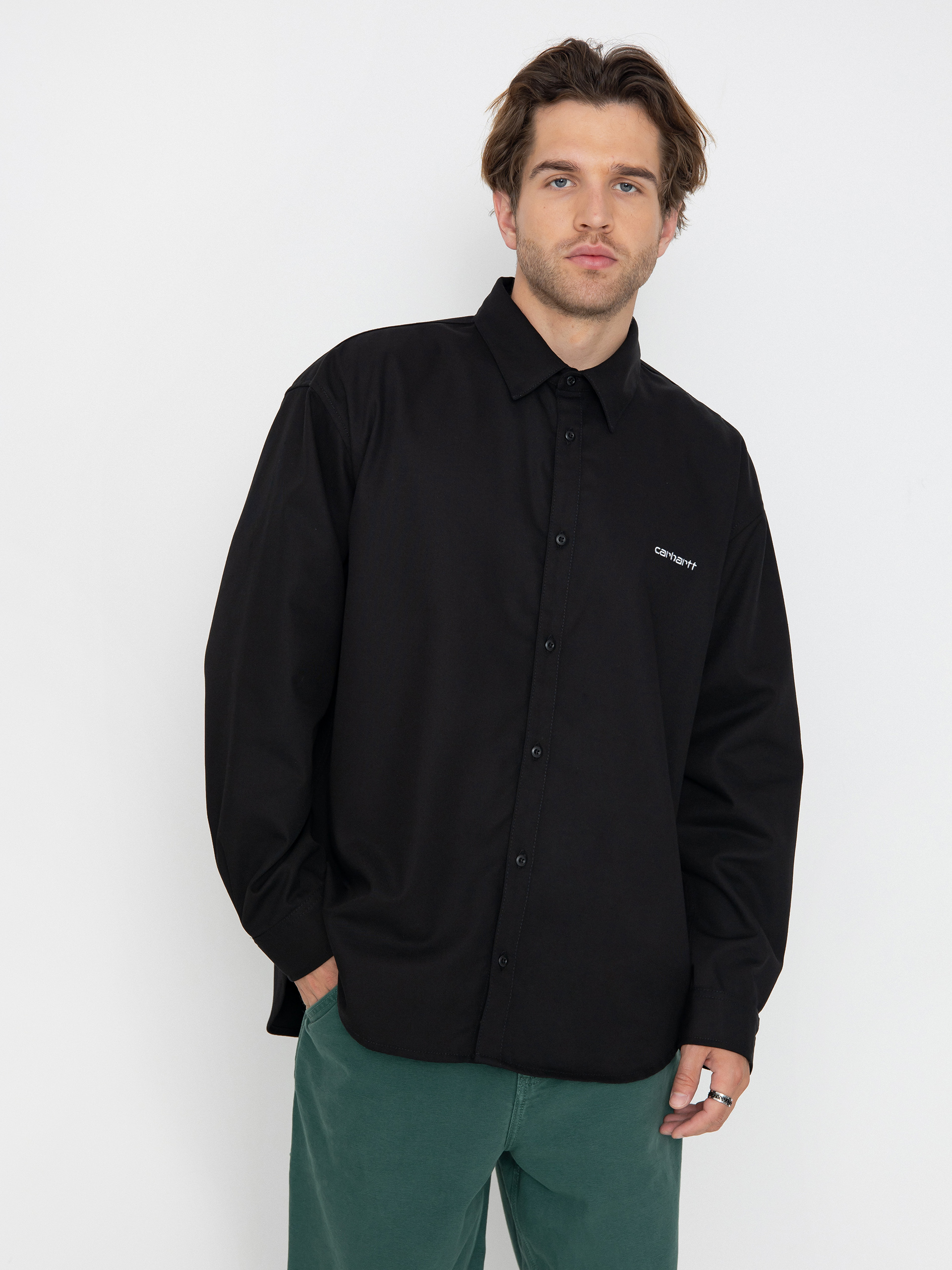 Сорочка Carhartt WIP Module Script (black/white)