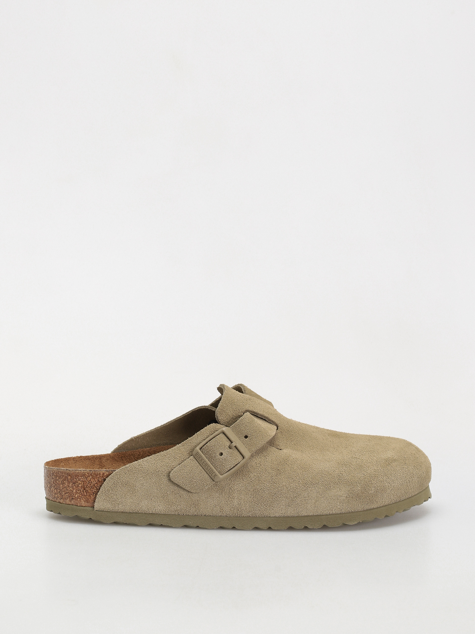 Шльопанці Birkenstock Boston Suede Leather Regular (faded khaki)