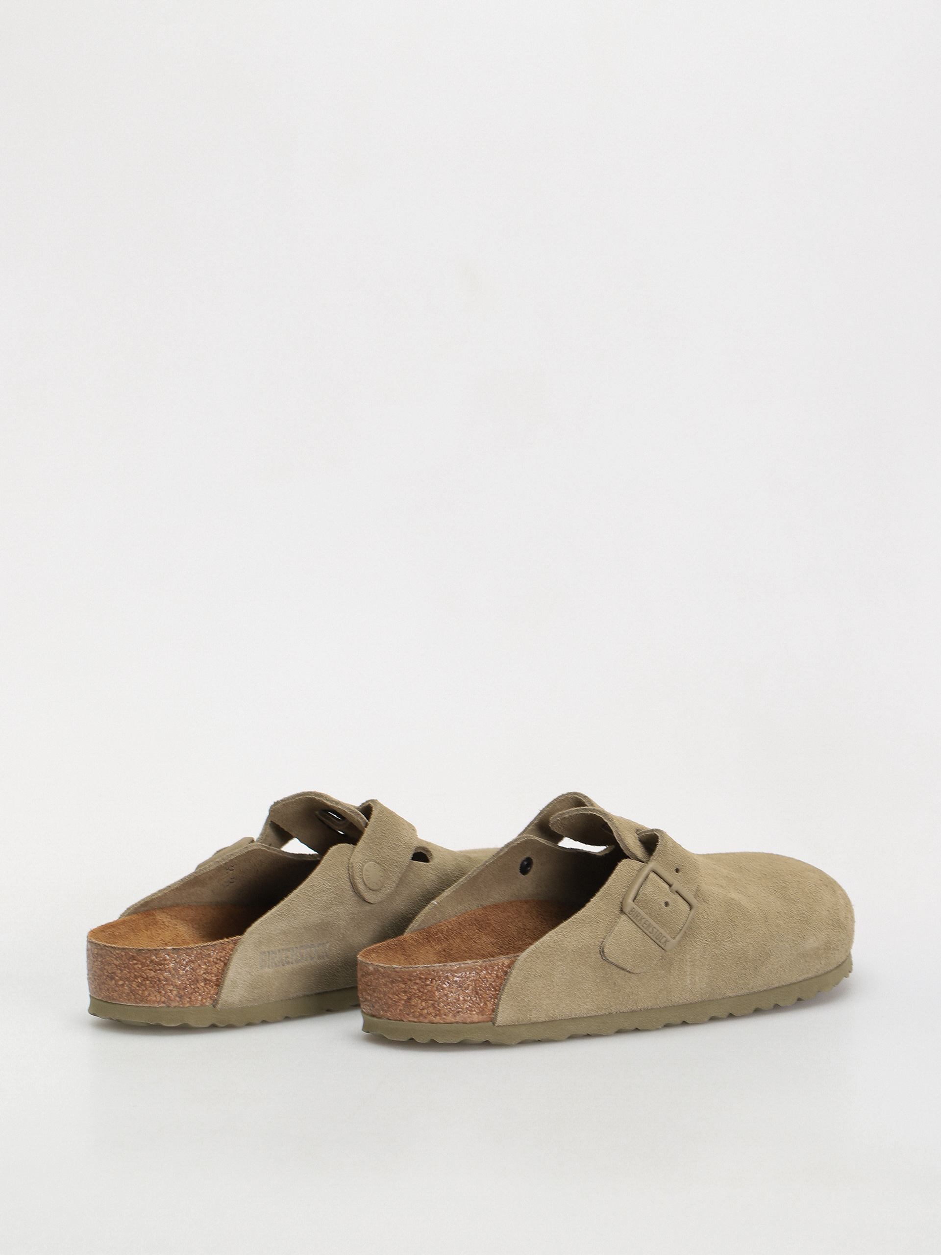 Шльопанці Birkenstock Boston Suede Leather Regular (faded khaki)