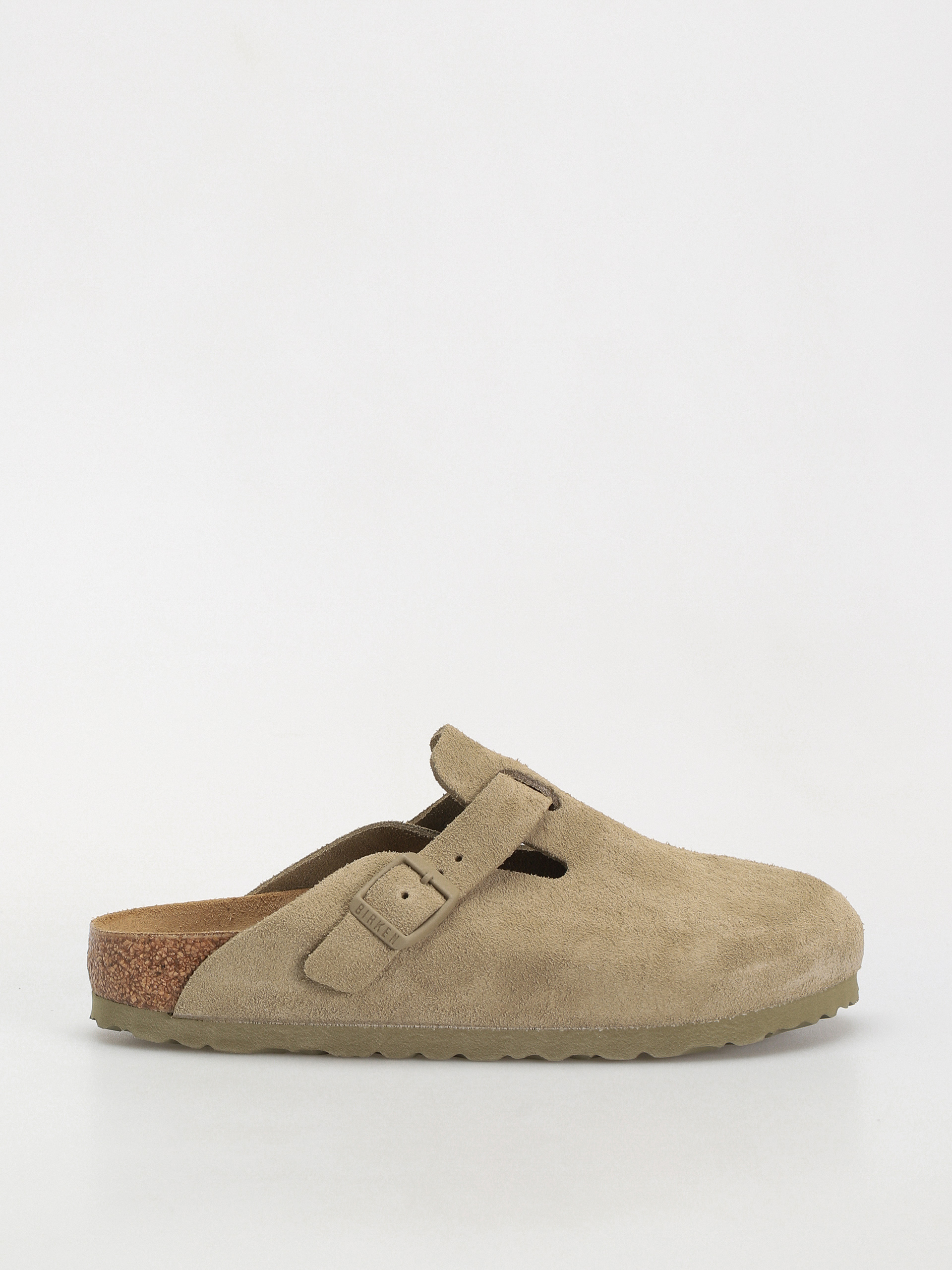 Шльопанці Birkenstock Boston Suede Leather Narrow Wmn - зелений