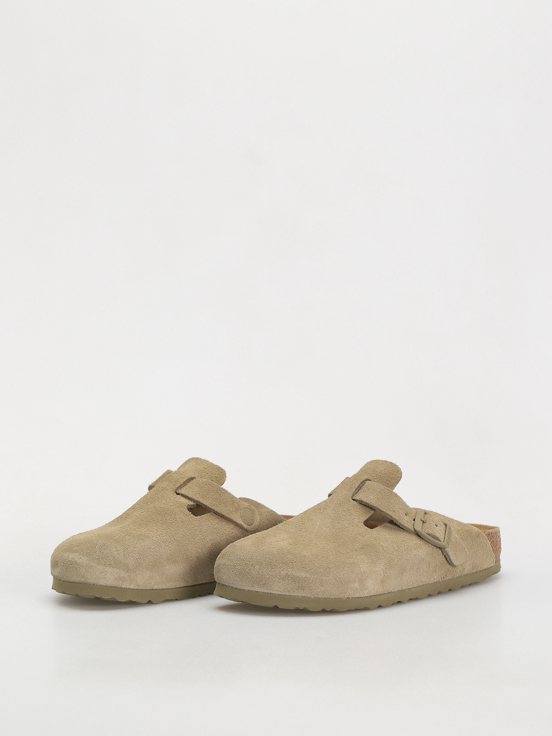 Шльопанці Birkenstock Boston Suede Leather Narrow Wmn (faded khaki)