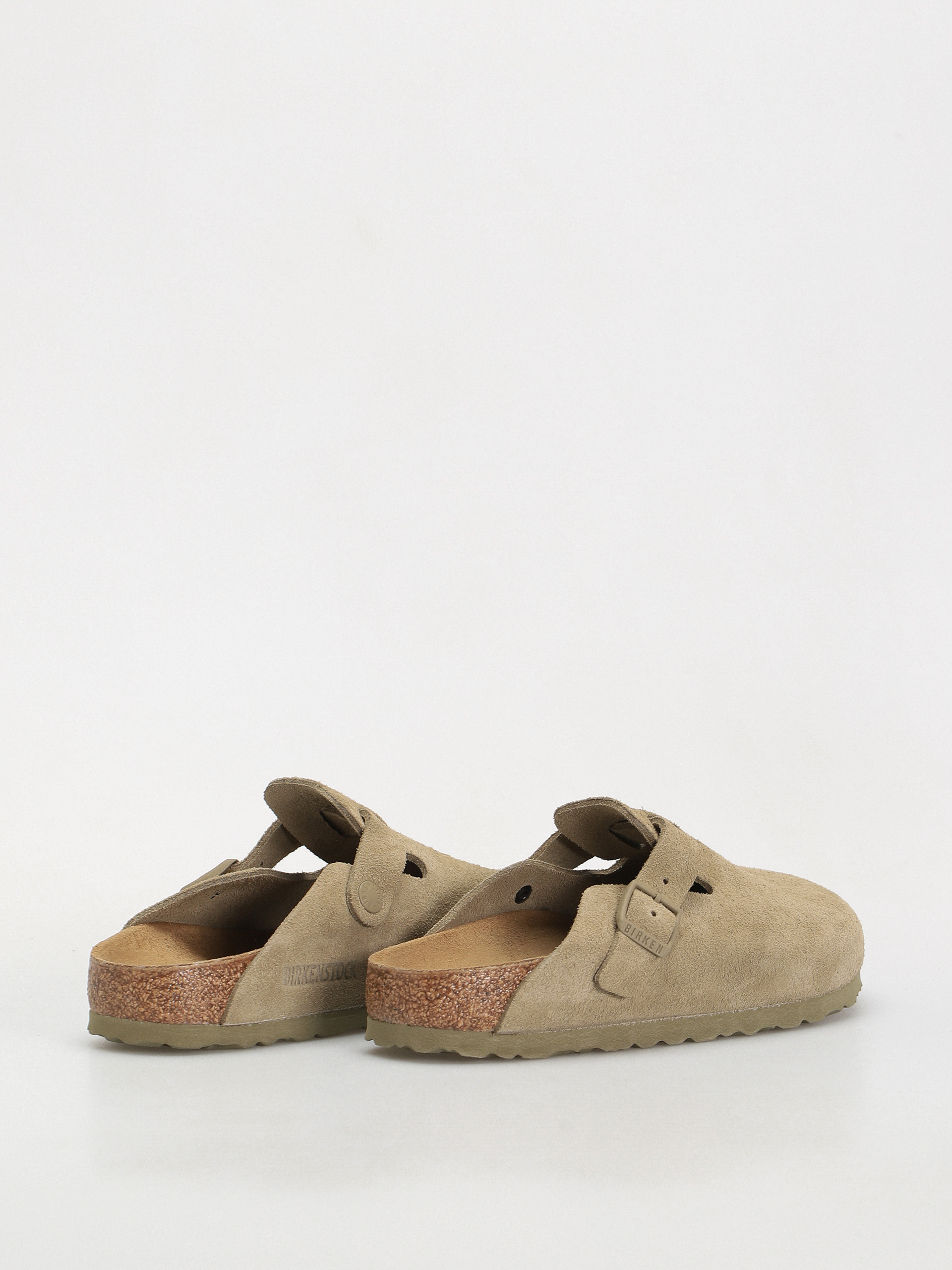 Шльопанці Birkenstock Boston Suede Leather Narrow Wmn (faded khaki)