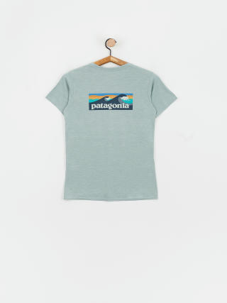 Футболка Patagonia Cap Cool Daily Graphic Waters Wmn (boardshort logo thermal blue x dye)