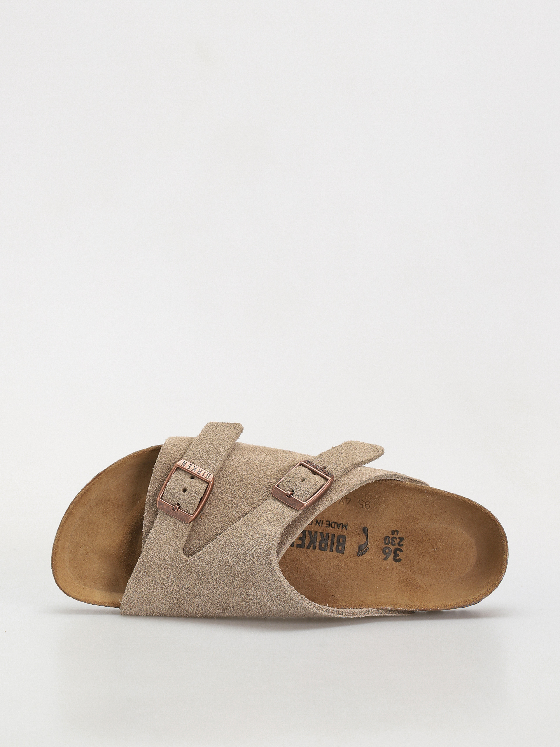 Шльопанці Birkenstock Zürich Suede Leather Narrow Wmn (taupe)
