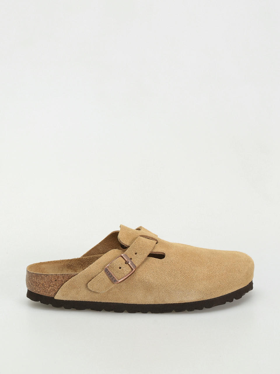 Шльопанці Birkenstock Boston Suede Leather Narrow Wmn (latte cream)