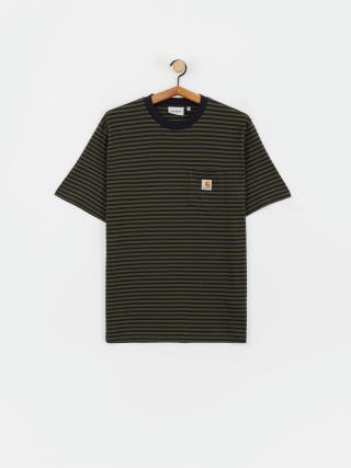 Футболка Carhartt WIP Verner Pocket (verner stripe/dark navy/office green)