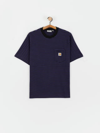 Футболка Carhartt WIP Verner Pocket (verner stripe/black/aura)