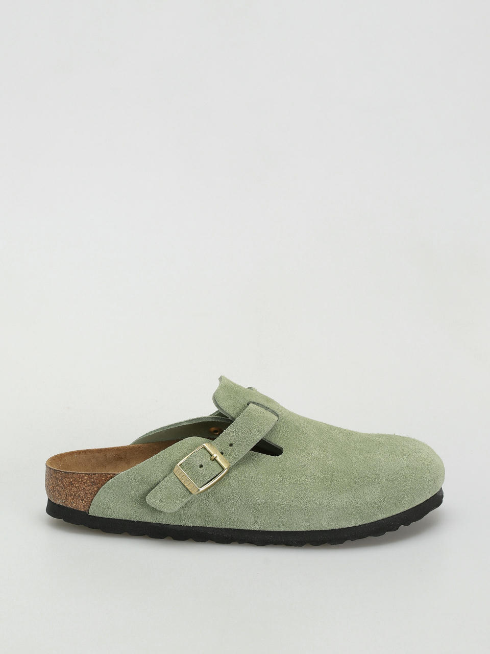 Шльопанці Birkenstock Boston Soft Footbed Suede Leather Narrow Wmn (green tea)