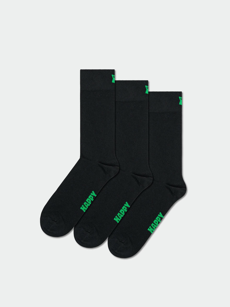  Шкарпетки Happy Socks 3-Pack Solids (black)