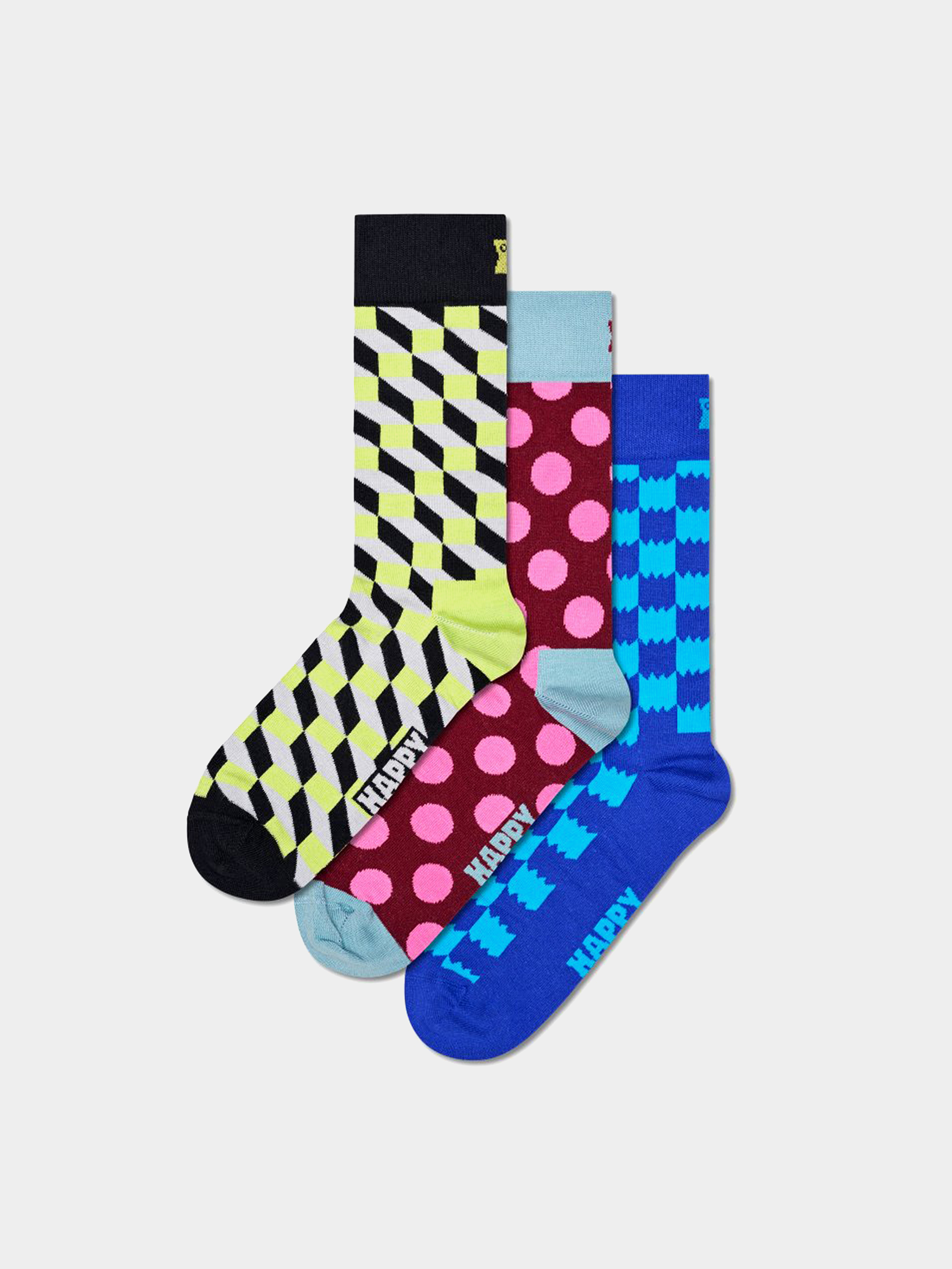  Шкарпетки Happy Socks 3-Pack Multicolor (navy)