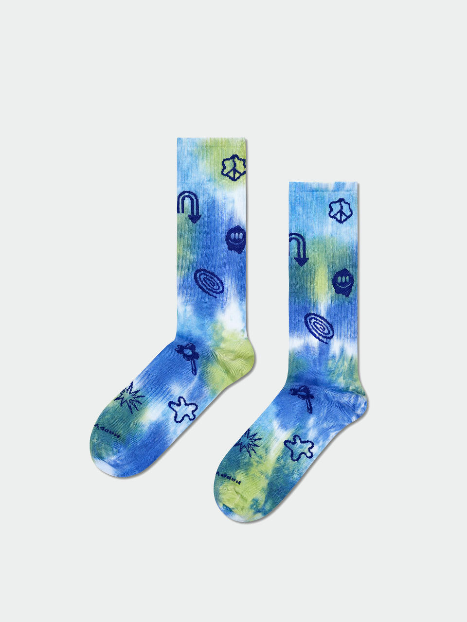  Шкарпетки Happy Socks Hyper Tie-Dye Sneaker (blue)