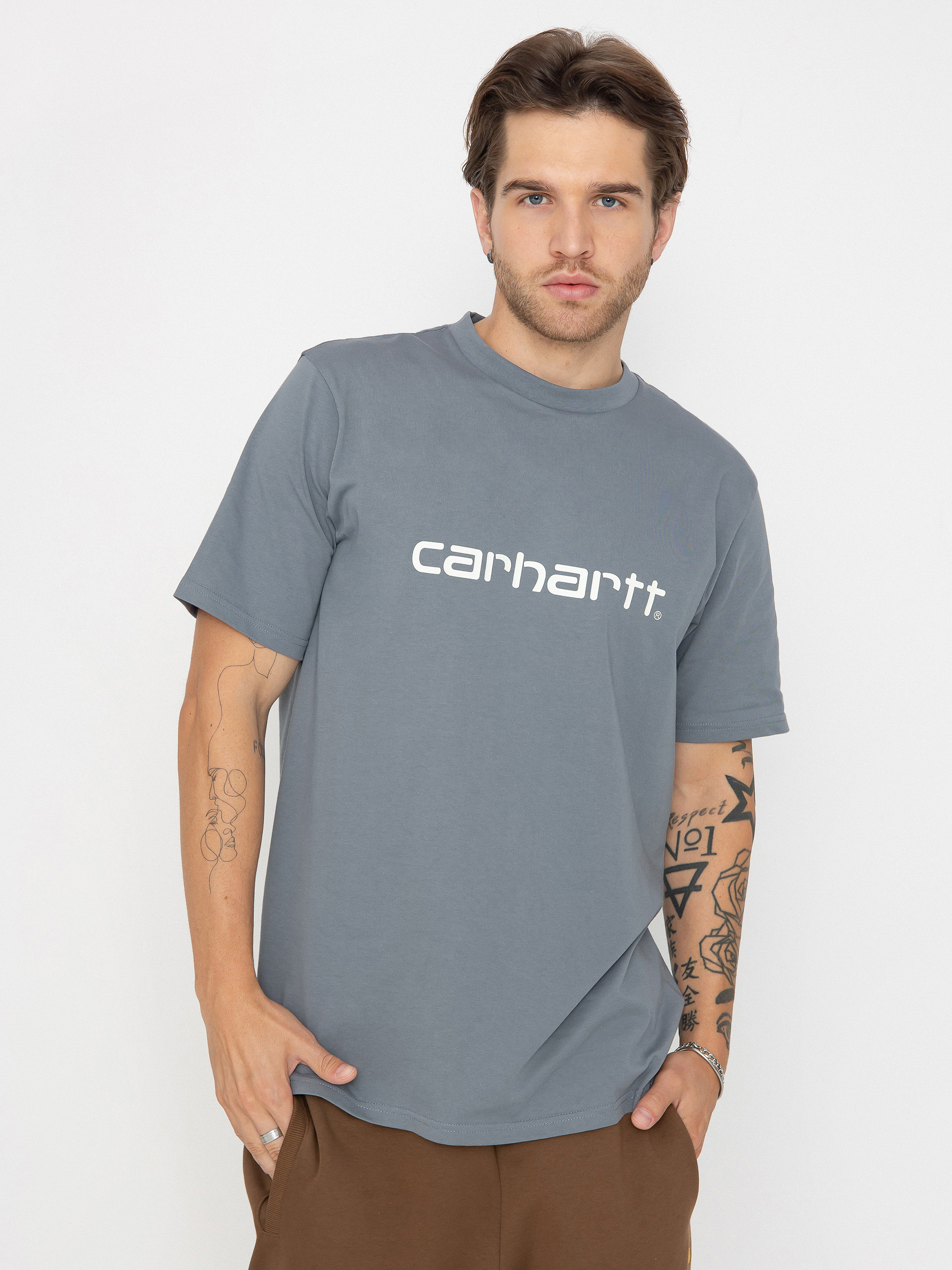 Футболка Carhartt WIP Script (dove grey/wax)