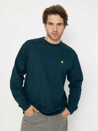 Лонгслів Carhartt WIP Chase (duck blue/gold)