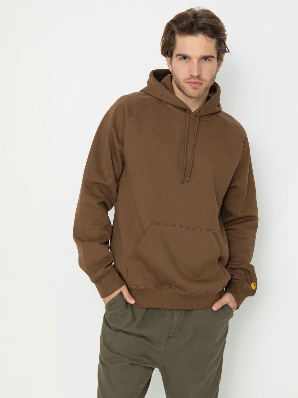 Худі Carhartt WIP Chase HD (chocolate/gold)