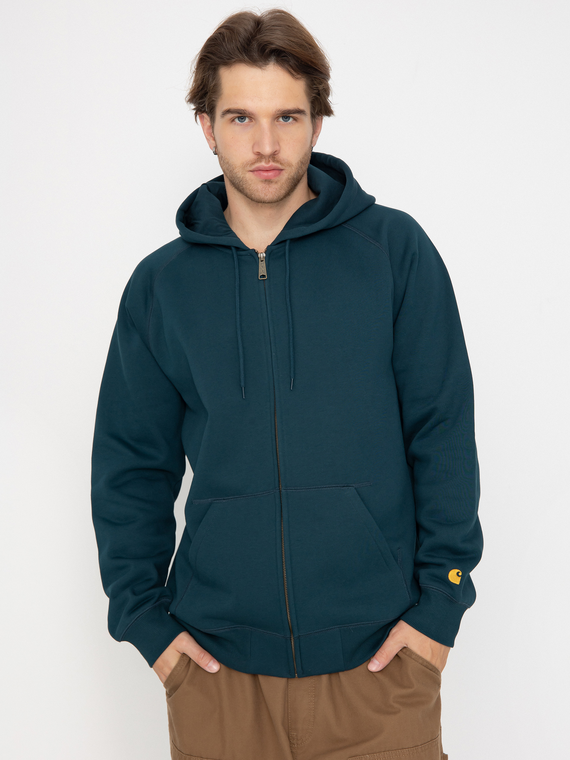 Худі Carhartt WIP Chase ZHD (duck blue/gold)