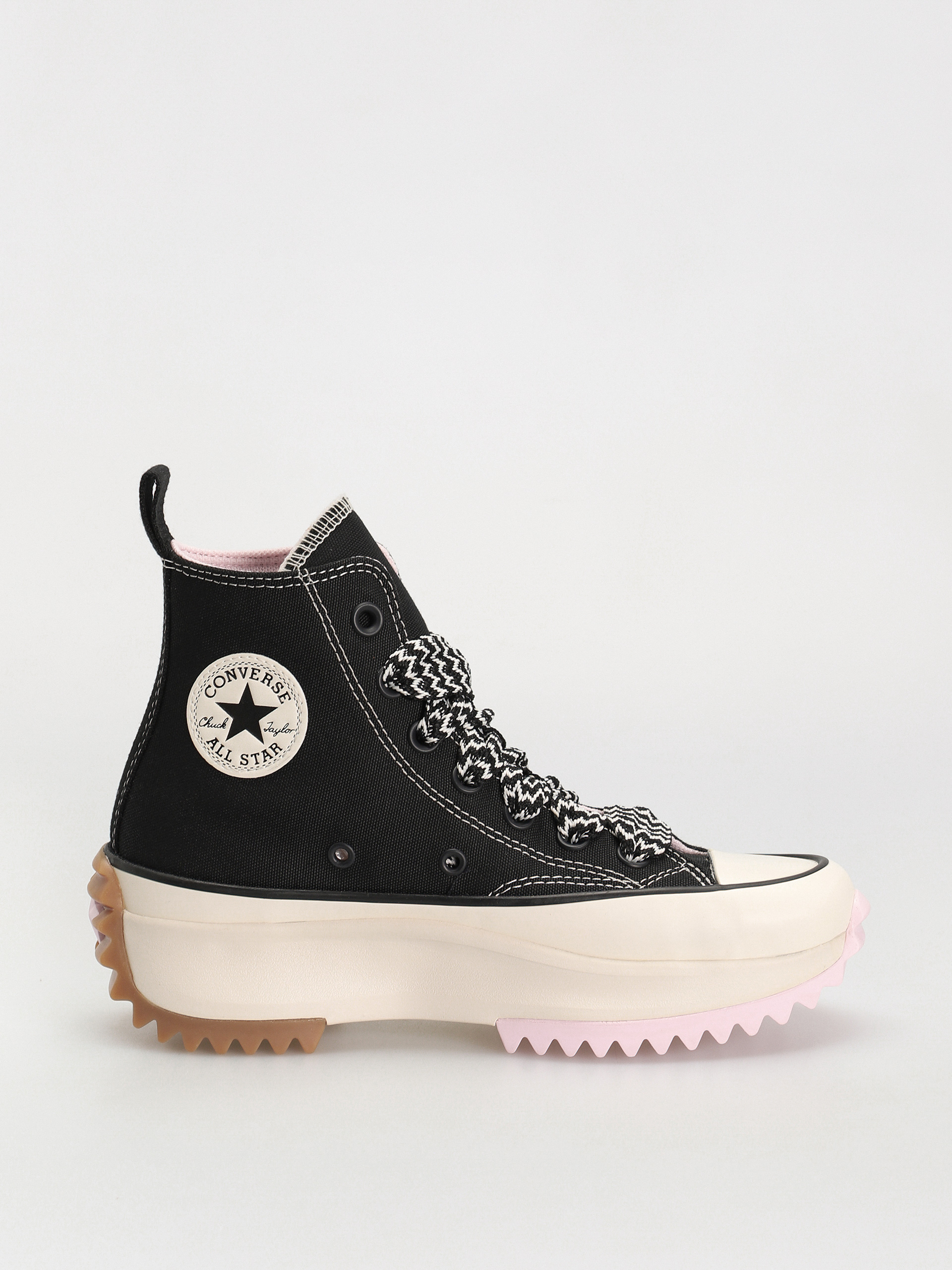 Converse Run Star Hike Hi black pink foam egret