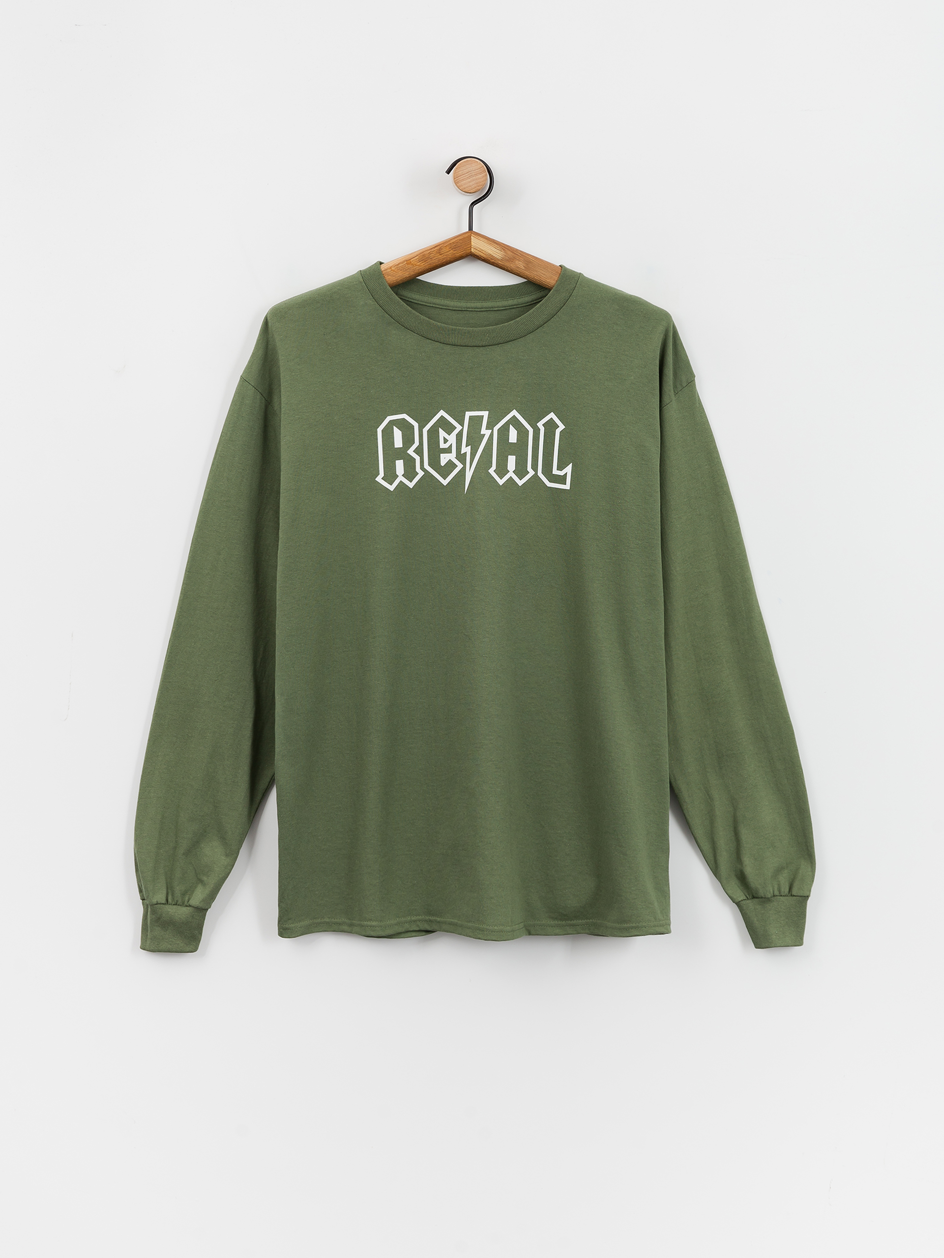 Лонгслів Real Deeds (military green/white)