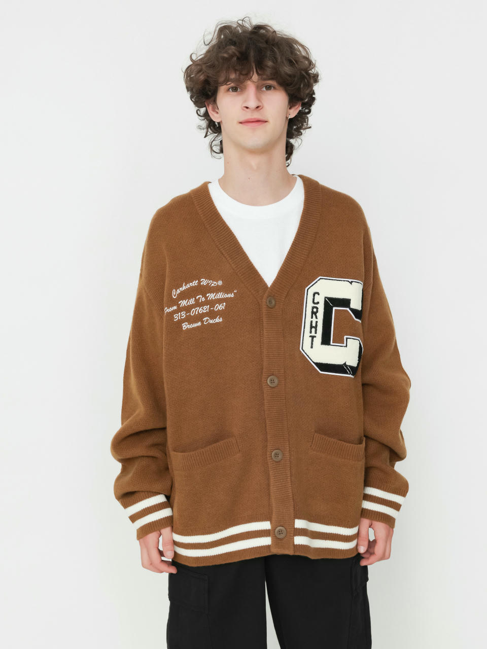 Светр Carhartt WIP Brown Ducks Cardigan (hamilton brown/wax)