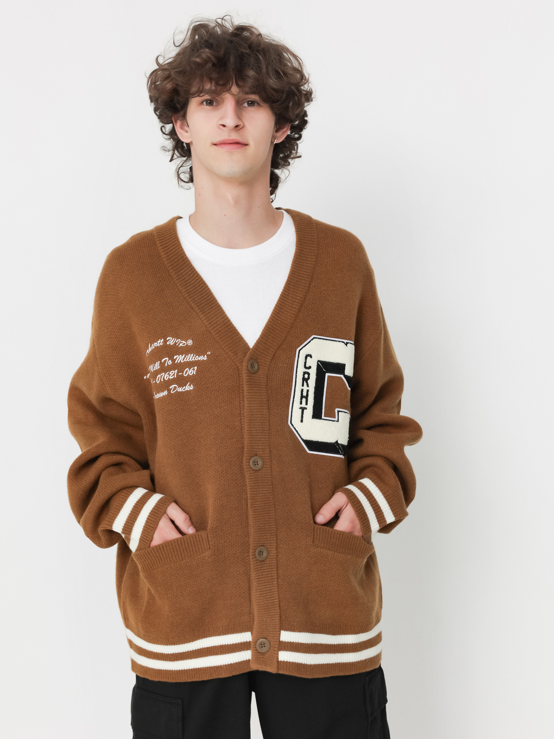 Светр Carhartt WIP Brown Ducks Cardigan (hamilton brown/wax)
