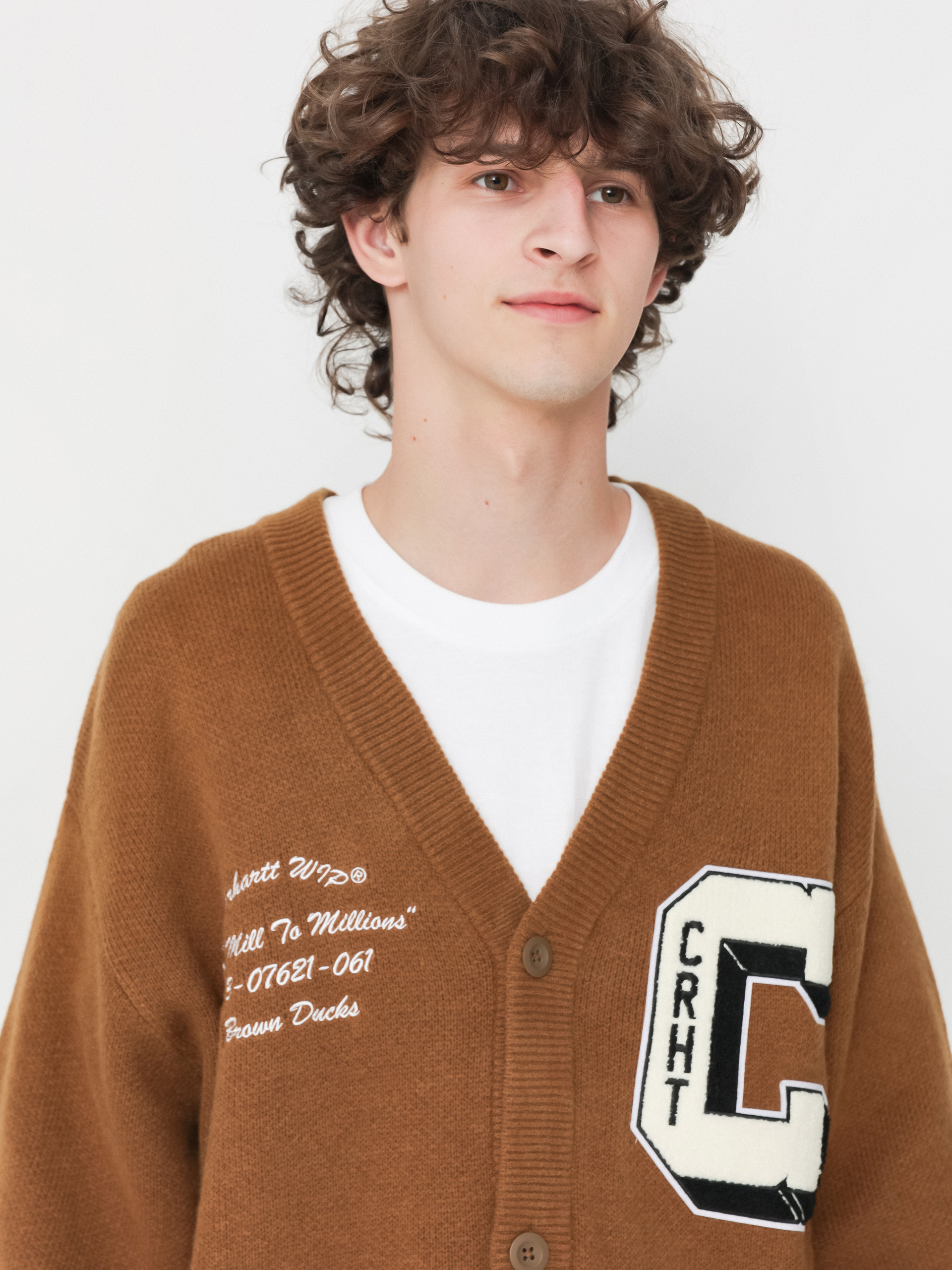 Светр Carhartt WIP Brown Ducks Cardigan (hamilton brown/wax)