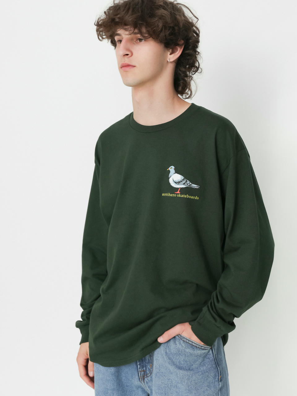 Лонгслів Antihero Lil Pigeon (forest green/mlt)