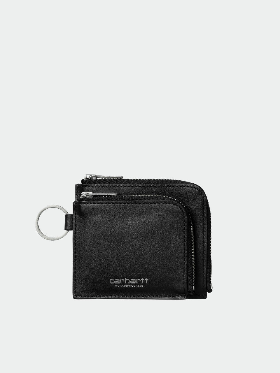 Гаманець Carhartt WIP Double Vegas Zip (black/silver)