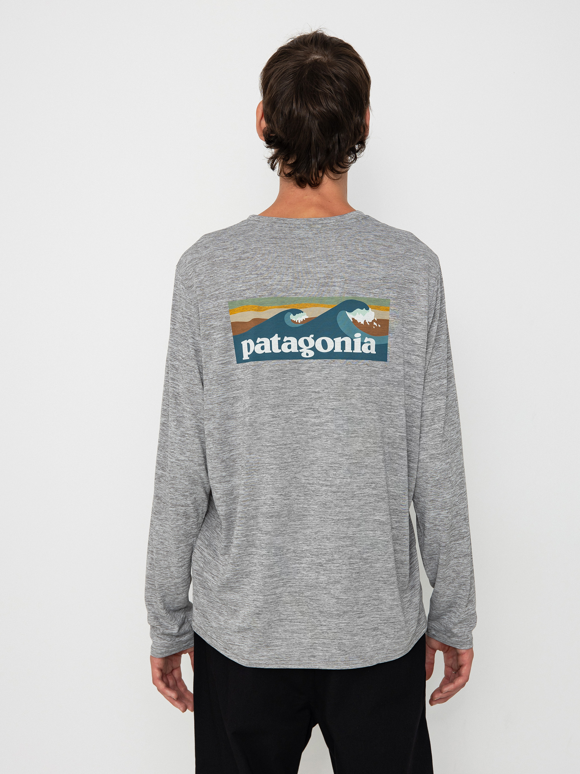 Лонгслів Patagonia Cap Cool Daily Graphic Waters (boardshort logo abalone blue feather grey)