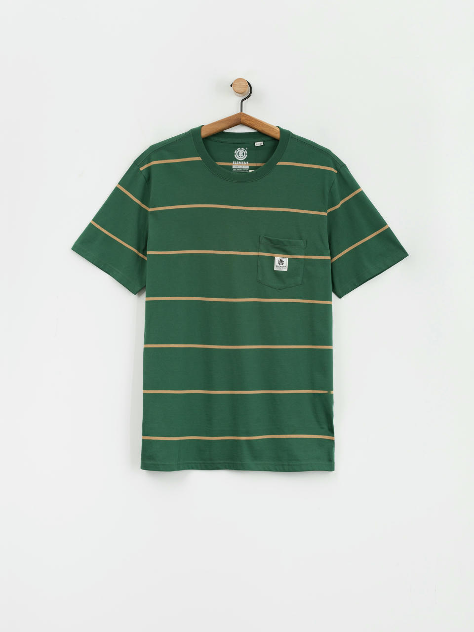 Футболка Element Basic Pocket Label (trekking green stripes)