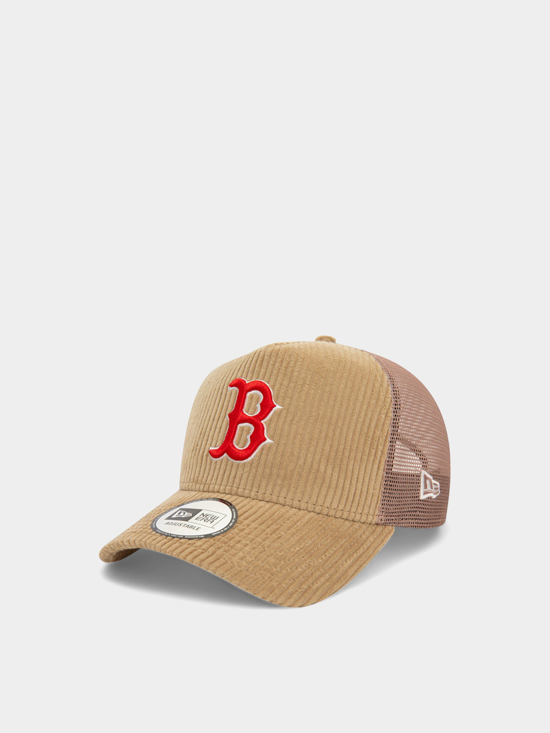 Кепка New Era Mlb Cord Trucker Boston Red Sox (beige)