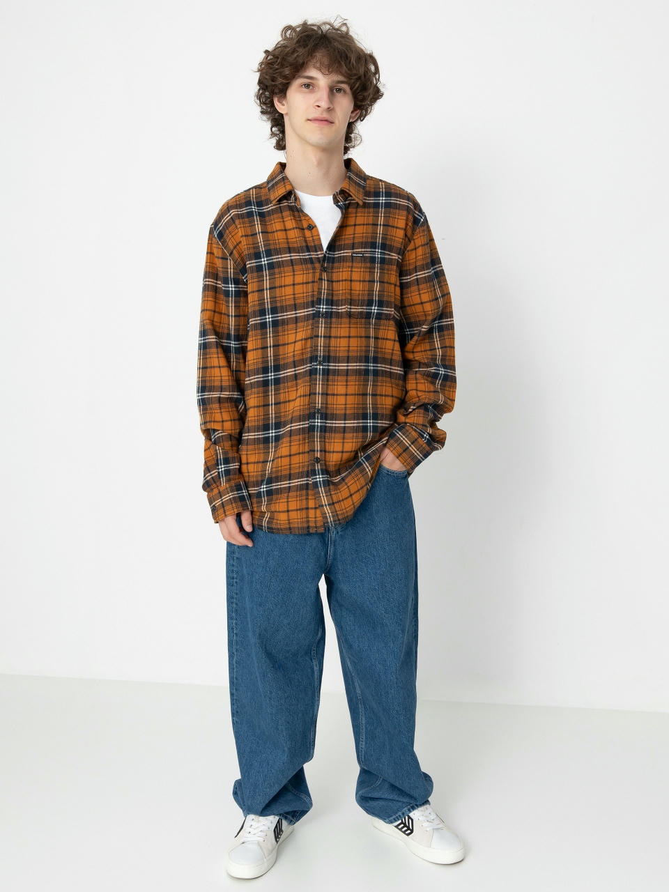 Сорочка Volcom Caden Plaid Ls (chestnut brown)