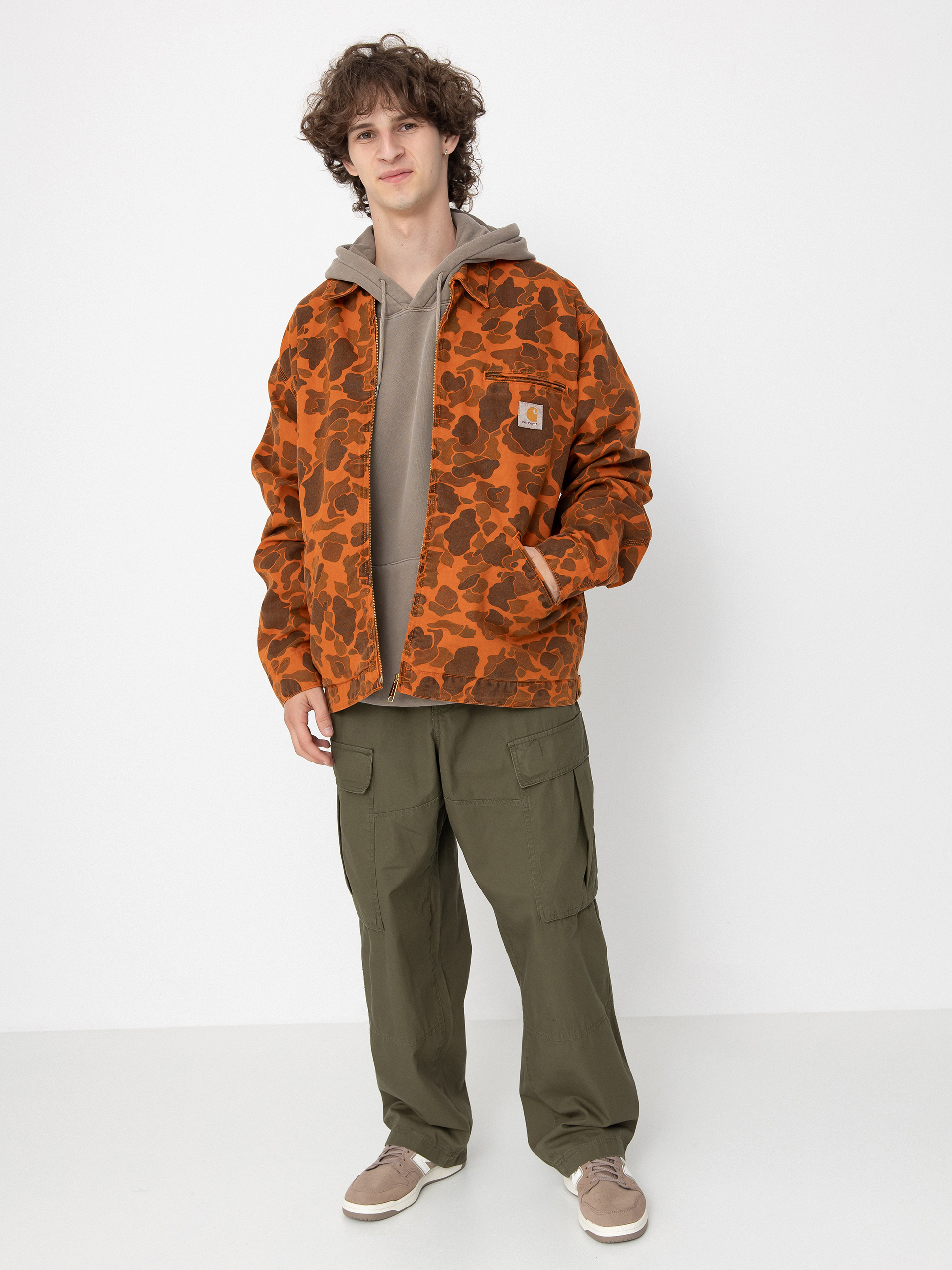 Куртка Carhartt WIP Duck Detroit - червоний (camo duck/green/turmeric)