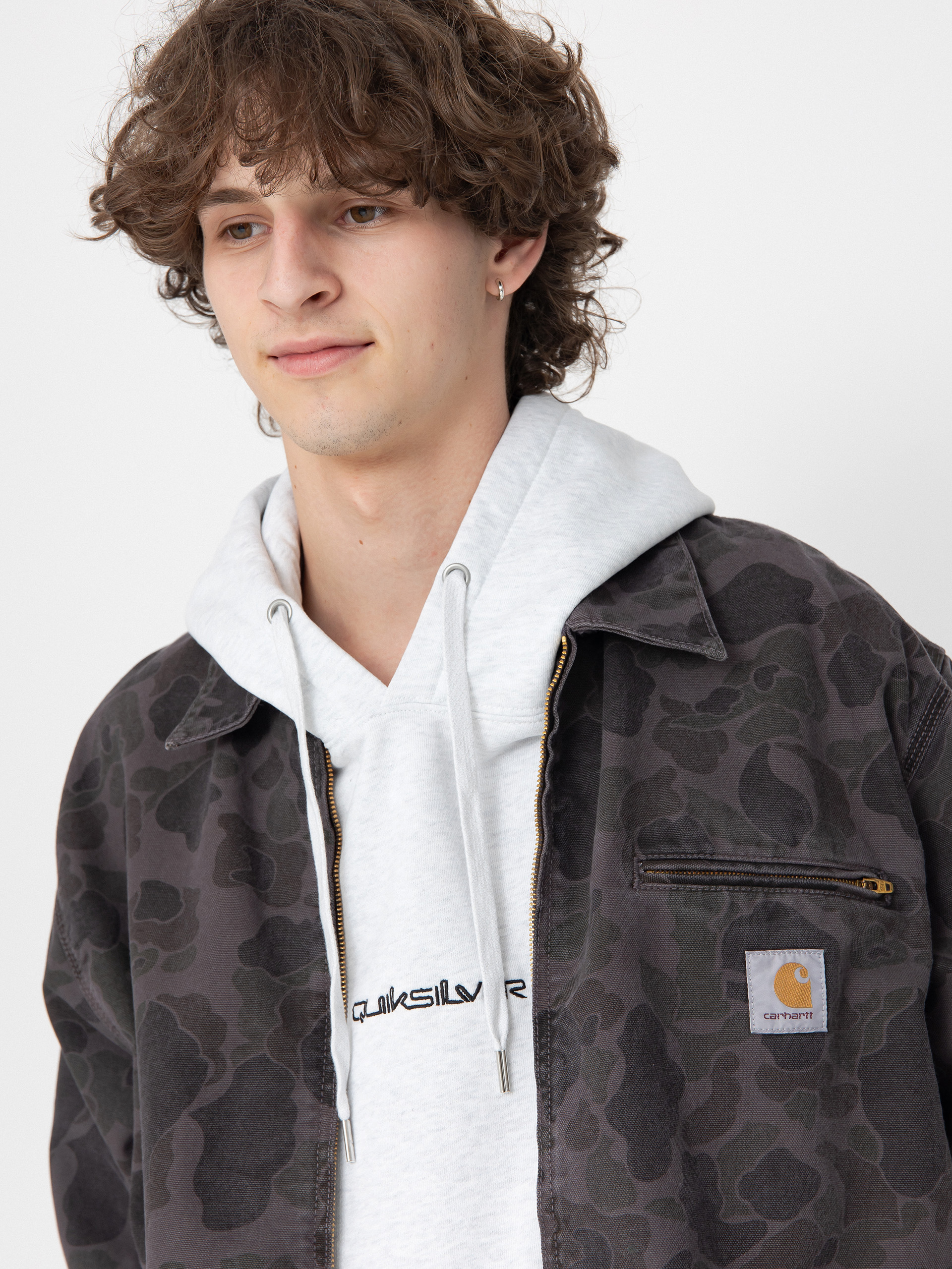 Куртка Carhartt WIP Duck Detroit - сірий (camo duck/green/graphite)