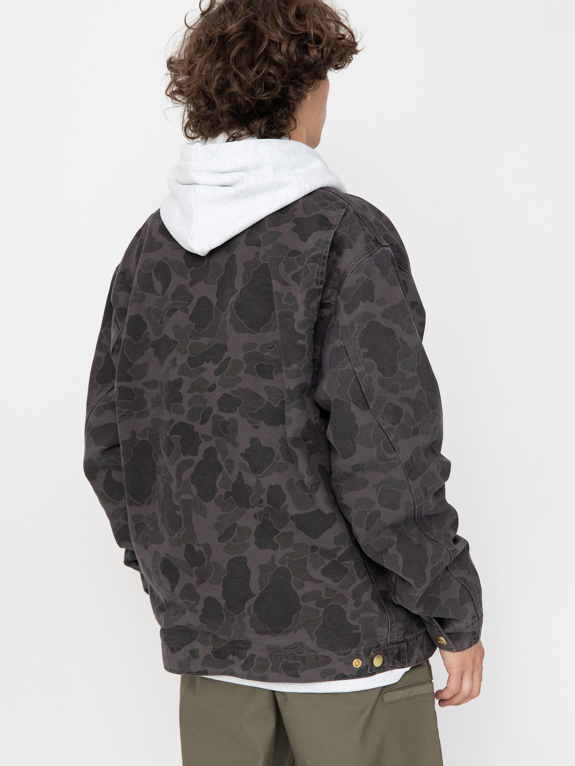 Куртка Carhartt WIP Duck Detroit - сірий (camo duck/green/graphite)