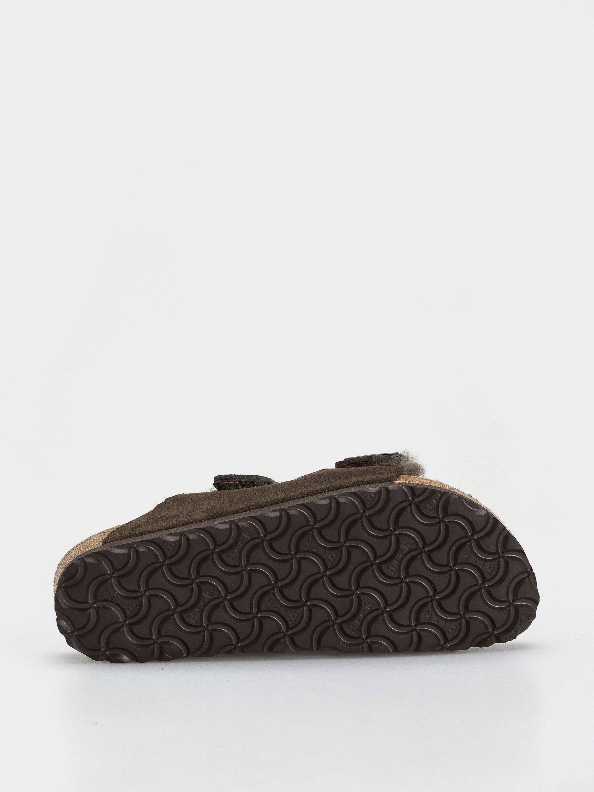 Шльопанці Birkenstock Arizona Shearling Suede Leather Fur Narrow Wmn (mocha)