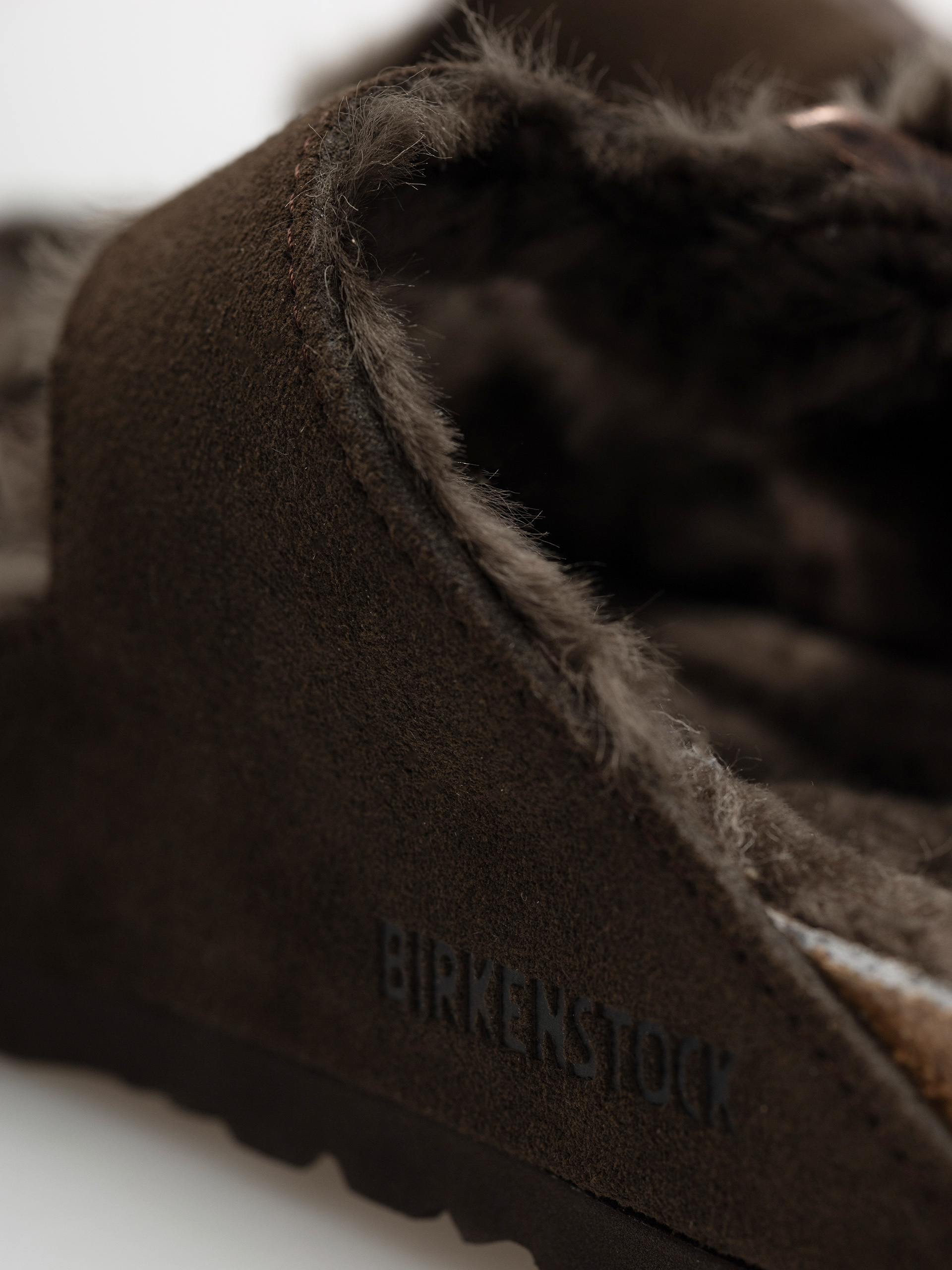 Шльопанці Birkenstock Arizona Shearling Suede Leather Fur Narrow Wmn (mocha)