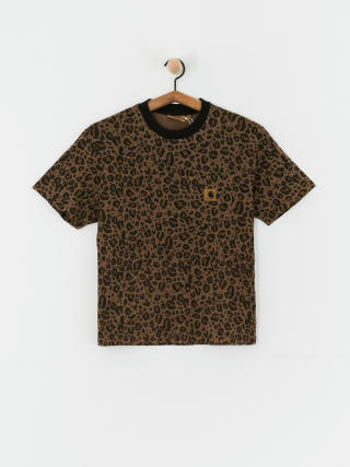 Футболка Carhartt WIP Leo Pocket Wmn (camo leo/tamarind)