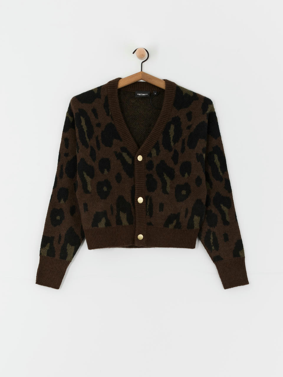 Светр Carhartt WIP Merton Cardigan Wmn (camo leo jacquard/tamarind)