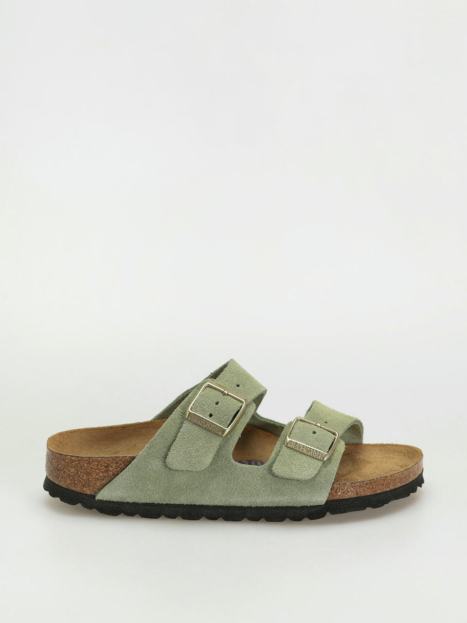 Шльопанці Birkenstock Arizona Soft Footbed Suede Leather Narrow Wmn (green tea)