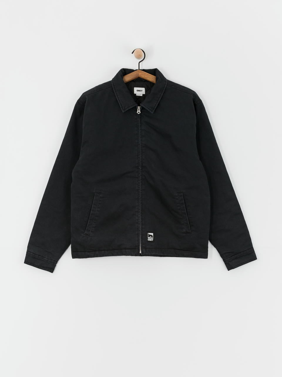 Куртка OBEY Head Jazz Zip Up (digital black faded wash)