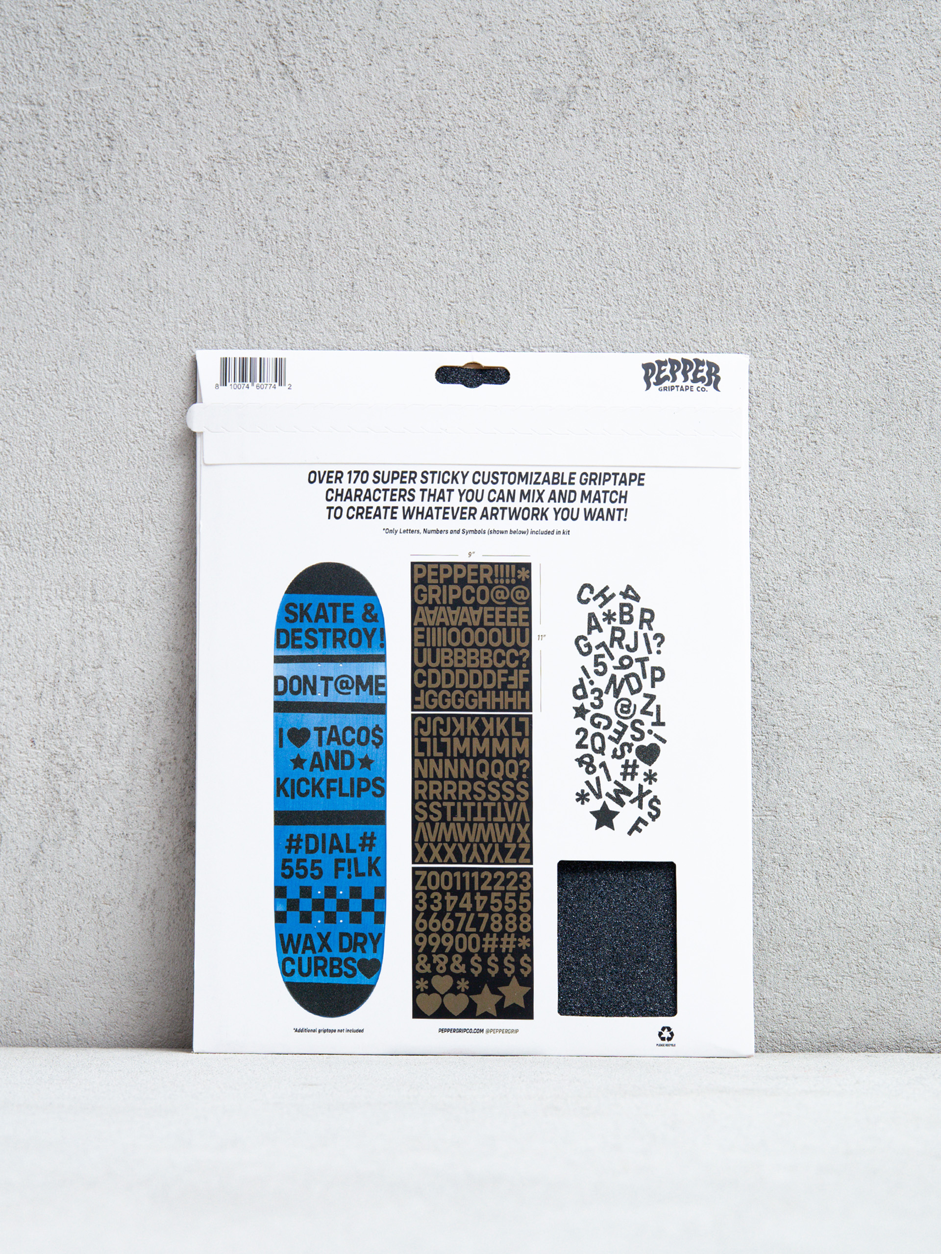 Наждак Pepper_Griptape Alphanumeric (black)