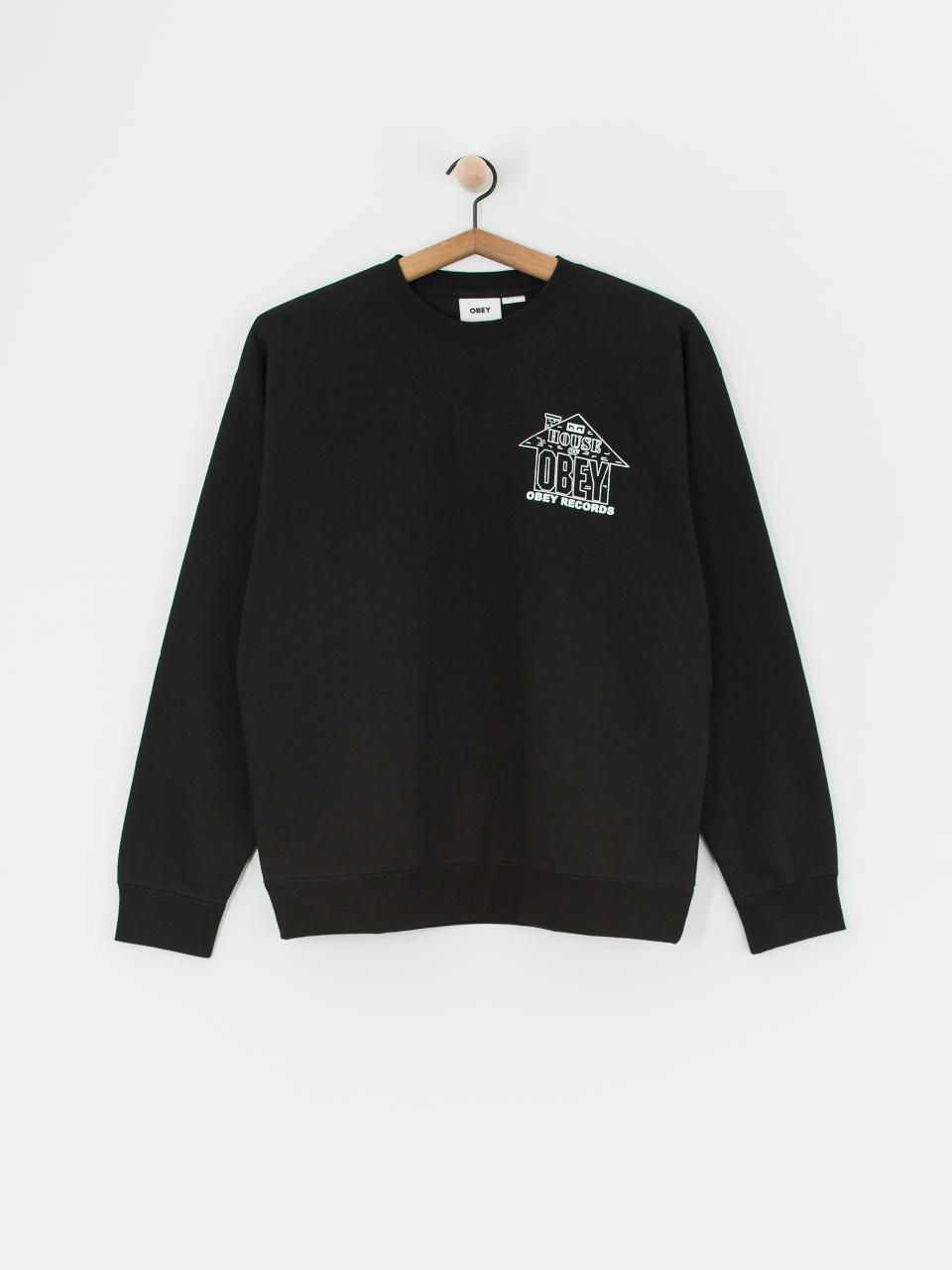 Світшот OBEY House Of Obey Records (black)