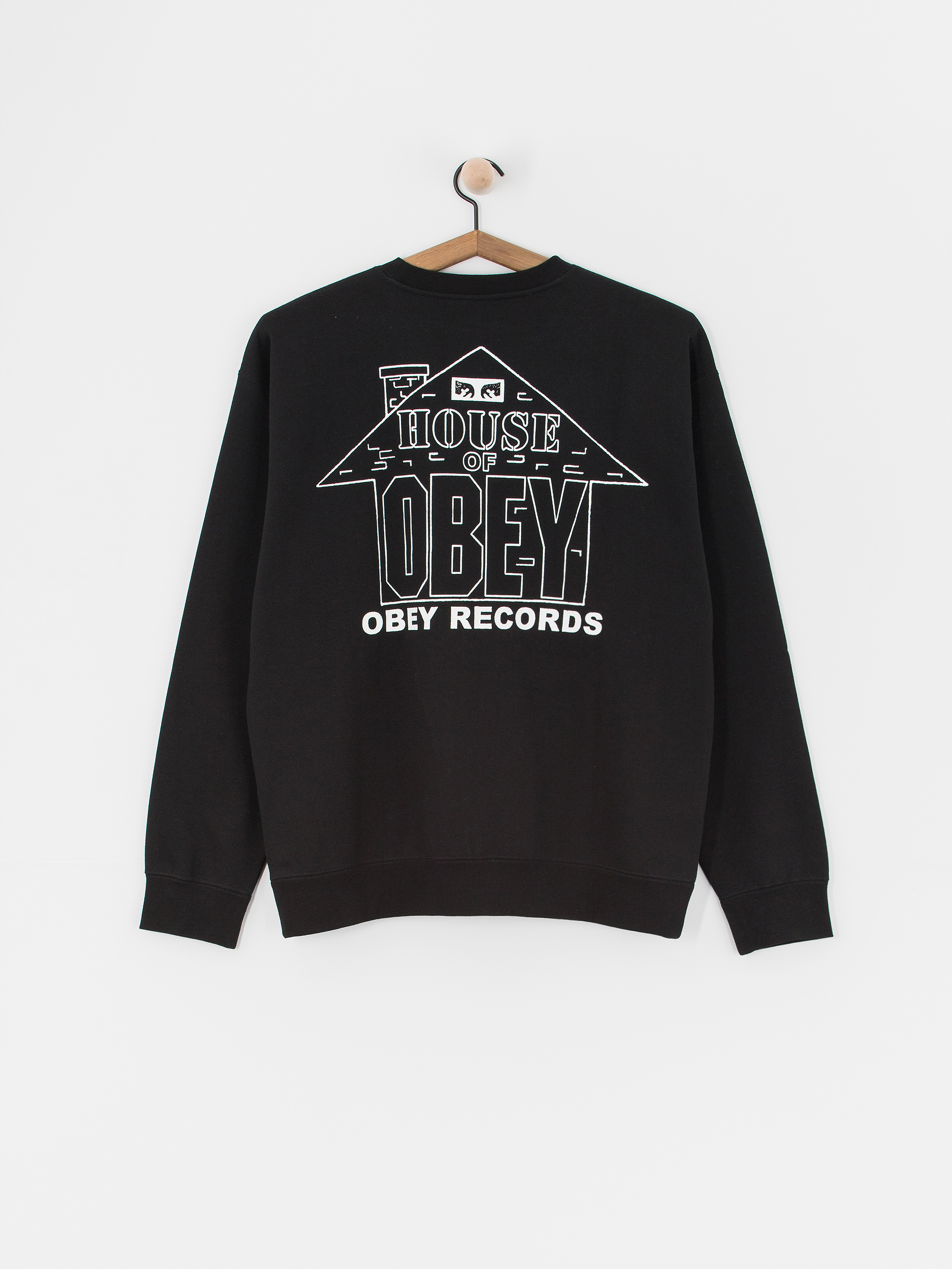 Світшот OBEY House Of Obey Records (black)